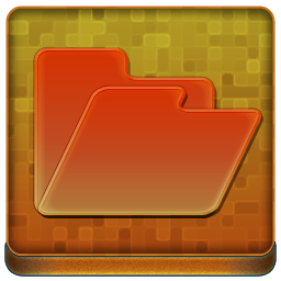 Orange Folder Coloured Icon 256x256 png
