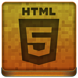 Orange HTML5 Icon 256x256 png