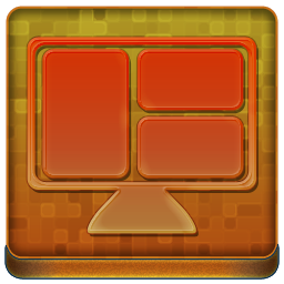 Orange LCD Coloured Icon 256x256 png