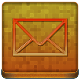 Orange Mail Coloured Icon 256x256 png