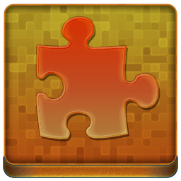 Orange Puzzle Coloured Icon 256x256 png