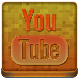 Orange YouTube Coloured Icon 256x256 png