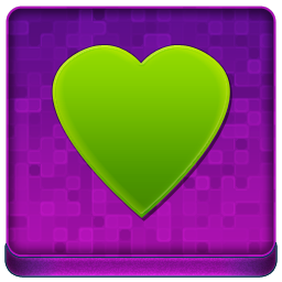 Pink Heart Coloured Icon 256x256 png