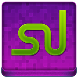 Pink Stumble Upon Coloured Icon 256x256 png