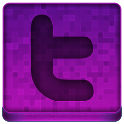 Pink Twitter Icon 256x256 png