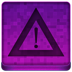 Pink Warning Icon 256x256 png