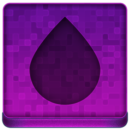 Pink Water Drop Icon 256x256 png