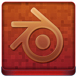 Red Blender Coloured Icon 256x256 png