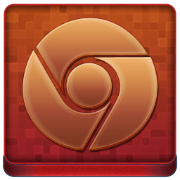 Red Chrome Coloured Icon 256x256 png