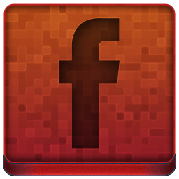Red Facebook Icon 256x256 png