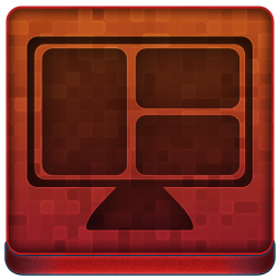 Red LCD Icon 256x256 png