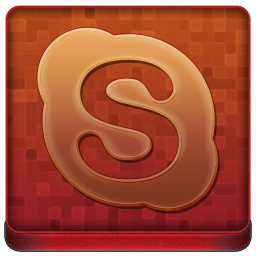 Red Skype Coloured Icon 256x256 png
