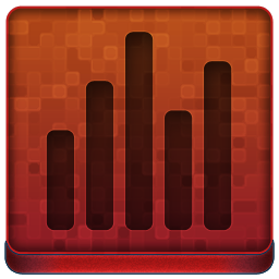 Red Statistics Icon 256x256 png