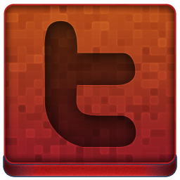 Red Twitter Icon 256x256 png