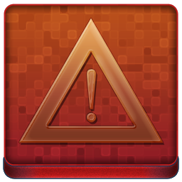 Red Warning Coloured Icon 256x256 png