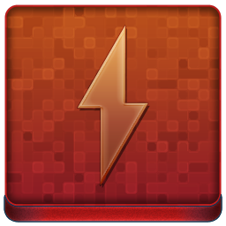 Red Winamp Coloured Icon 256x256 png