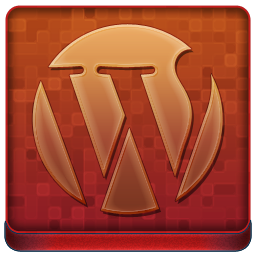 Red WordPress Coloured Icon 256x256 png