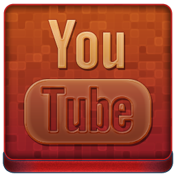 Red YouTube Coloured Icon 256x256 png