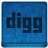 Blue Digg Icon 48x48 png