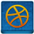 Blue Dribbble Coloured Icon 48x48 png