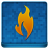 Blue Fire Coloured Icon 48x48 png