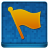 Blue Flag Coloured Icon 48x48 png