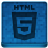 Blue HTML5 Icon 48x48 png