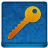 Blue Key Coloured Icon 48x48 png