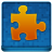 Blue Puzzle Coloured Icon 48x48 png