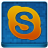 Blue Skype Coloured Icon 48x48 png