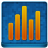 Blue Statistics Coloured Icon 48x48 png