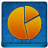 Blue Statistics Round Coloured Icon 48x48 png
