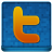 Blue Twitter Coloured Icon 48x48 png