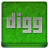 Green Digg Coloured Icon 48x48 png