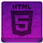 Pink HTML5 Icon