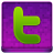 Pink Twitter Coloured Icon 48x48 png