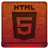 Red HTML5 Icon 48x48 png