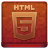 Red HTML5 Coloured Icon 48x48 png