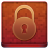 Red Lock Coloured Icon