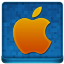 Blue Apple Coloured Icon 64x64 png