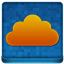 Blue Cloud Coloured Icon 64x64 png
