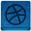 Blue Dribbble Icon 64x64 png