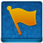 Blue Flag Coloured Icon 64x64 png