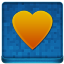 Blue Heart Coloured Icon 64x64 png