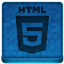 Blue HTML5 Icon 64x64 png