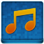 Blue Music Coloured Icon 64x64 png