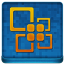 Blue Office Coloured Icon 64x64 png