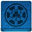 Blue Poker Chip Icon 64x64 png