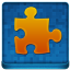 Blue Puzzle Coloured Icon 64x64 png