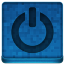 Blue Shutdown Icon 64x64 png